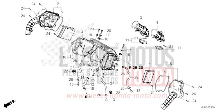 FILTRE A AIR de Africa Twin GRAND PRIX RED (R380B) 2024